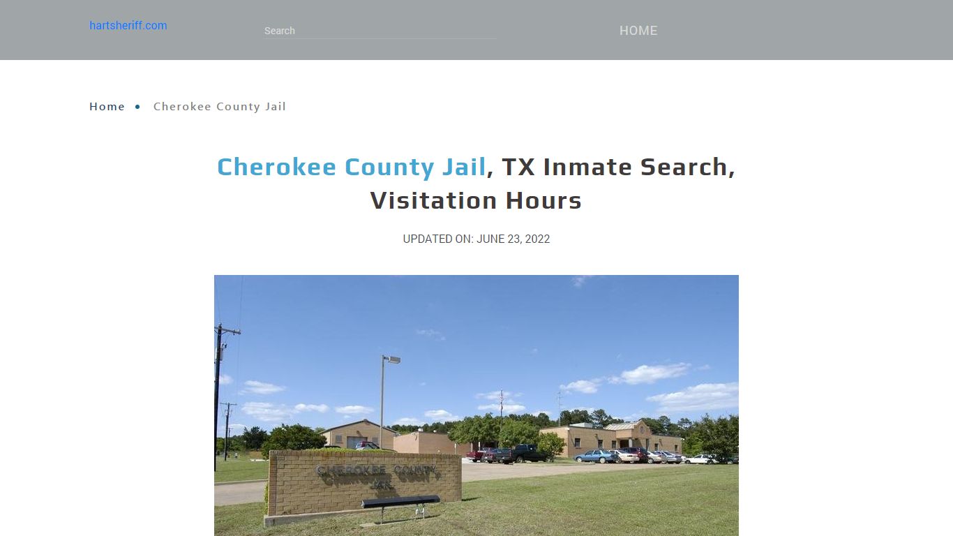 Cherokee County Jail, TX Inmate Search, Visitation Hours